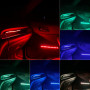 Світлодіодне підсвічування салону авто E6 72 LED Strip RGB від прикурювача+пульт (4х32см)