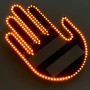 LED Долоня Fun Gesture на заднє скло авто (з пультом)