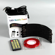 Гнучкий дисплей LED Matrix Panel (програмована) APP та з пультом (led 16*32) 17,3*7см
