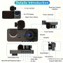 Відеореєстратор Y15 WiFi Dual Lens (2inch, Full HD та з камерою заднього виду)