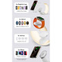 Бездротовий зарядний пристрій Mini Moon 4in1 + RGB нічник Magnetic (для iPhone, Smart Watch, Pods)