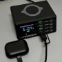 Мережева зарядна станція WLX-X9D на 8 портів PD+QC3.0 (4 USB-A, 4 Type-C) з бездротовою зарядкою