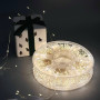 Гірлянда Мішура Xmas срібний провід, 8 режимів світіння, пульт ДУ WW-1 900LED 220V 30m (Теплий)