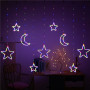 Світлодіодна гірлянда Xmas Curtain ball lamp 3m*0.7m Місяць 5, Зірка 4 Мультикольорова