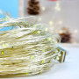 Світлодіодна гірлянда Xmas Крапля роси 200 Led 20m Теплий на мідному дроті від батарейок+USB