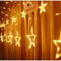 Світлодіодна гірлянда Xmas STAR Curtain 3m*0.8m*0.5m Теплі зірки