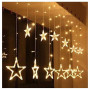 Світлодіодна гірлянда Xmas STAR Curtain 3m*0.8m*0.5m Теплі зірки