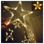 Світлодіодна гірлянда Xmas STAR Curtain 3m*0.8m*0.5m Теплі зірки