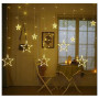 Світлодіодна гірлянда Xmas STAR Curtain 3m*0.8m*0.5m Теплі зірки