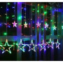 Світлодіодна гірлянда Xmas STAR Curtain3m*0,8m*0,5m Мультикольорові зірки