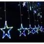 Світлодіодна гірлянда Xmas STAR Curtain3m*0,8m*0,5m Мультикольорові зірки