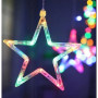 Світлодіодна гірлянда Xmas STAR Curtain3m*0,8m*0,5m Мультикольорові зірки