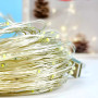 Світлодіодна гірлянда Xmas  Крапля роси 200 Led 20m на мідному дроті Мультикольорова від батарейок+USB