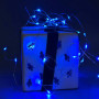 Гірлянда Xmas LED 30 3m (Copper) на мідному дроті (крапля роси) (від USB та 3*АА) Синя