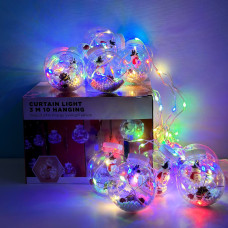 Гірлянда (Штора) Сніговик Copper curtain ball lamp 3m*1.5m 200 Led Мультикольорова від 220V Гірлянда (Штора) Сніговик Copper curtain ball lamp 3m*1.5m 200 Led Мультикольорова від 220V