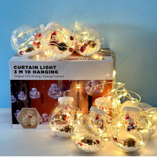 Гірлянда (Штора) Дід Мороз Copper curtain ball lamp 3m*1.5m 200 Led Теплий білий від 220V Гірлянда (Штора) Дід Мороз Copper curtain ball lamp 3m*1.5m 200 Led Теплий білий від 220V
