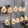 Гірлянда (Штора) Дід Мороз Copper curtain ball lamp 3m*1.5m 200 Led Теплий білий від 220V