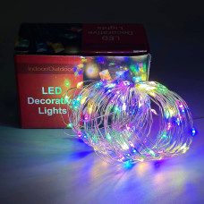 Світлодіодна гірлянда Xmas  Крапля роси 200 Led 20m на мідному дроті Мультикольорова від батарейок+USB