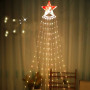 Гірлянда Водоспад із зіркою 2.7m 210Led (9pcs) Теплий, від 220V