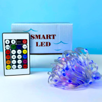 Світлодіодна стрічка, Гірлянда Smart LED 5m 50Led з Bluetooth та пультом дистанційного керування + USB