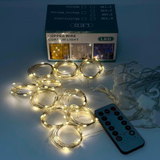 Гірлянда Водоспад 300 Led 3m*3m (10 pcs) на мідному дроті Теплий від USB з пультом