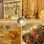 Світлодіодна гірлянда Xmas Водоспад 3m*2m 240 Led (12 pcs) Теплий на мідному дроті USB з пультом