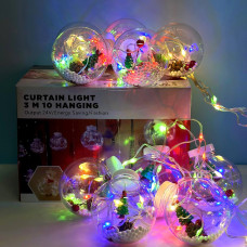 Гірлянда (Штора) Ялинка Copper curtain ball lamp 3m*1.5m 200 Led Мультикольорова від 220V Гірлянда (Штора) Ялинка Copper curtain ball lamp 3m*1.5m 200 Led Мультикольорова від 220V