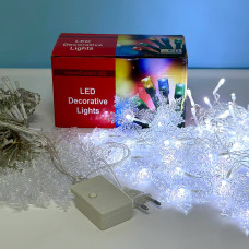 Гірлянда (Штора) Сніжинки 4m*0.7m (19pcs) Білий від 220V
