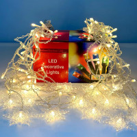 Світлодіодна гірлянда Xmas Штора Сніжинки (4m*0.7m,19pcs) Тепло-білий від 220V