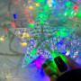 Гірлянда (Штора) дзвіночок, ялинка, олень, зірки 3.5m*1m 138LED Мультикольорова від батарейок