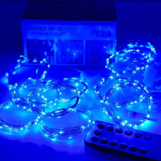 Гірлянда Водоспад на мідному дроті 3m*2m 240Led Синій від USB