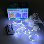Гірлянда Водоспад 3m*1m (10pcs) на мідному дроті Білий від USB з пультом