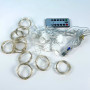 Гірлянда Водоспад 3m*1m (10pcs) на мідному дроті Білий від USB з пультом