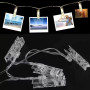 Гірлянда прищіпки на білому дроті 20LED від USB 4.5m (Теплий)