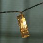 Гірлянда прищіпки на білому дроті 20LED від USB 4.5m (Теплий)