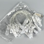 Гірлянда прищіпки на білому дроті 20LED від USB 4.5m (Теплий)