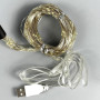 Гірлянда Кінський хвіст 400LED 2m 20pcs, крапля роси) від USB (Білий)