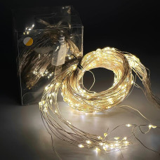 Гірлянда Кінський хвіст 400LED 2m (20pcs, крапля роси) від USB (Теплий)