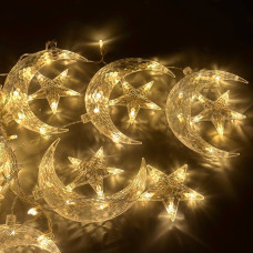 Гірлянда (Штора) Moon-Star (4m*0,4m) теплий від 220V з конектором 