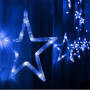 Гірлянда (Штора) Stars and Moon (4m*0,4m) білий від 220V з конектором