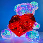 Світлодіодний нічник Teddy with heart red 30cm design №1 USB (з упаковкою)