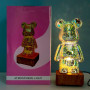 Нічник 3D Bearbrick Феєрверк KX197XX-3 (3 режими світла, від USB 5V) (19,7см)