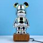 Нічник 3D Bearbrick Феєрверк KX197XX-3 (3 режими світла, від USB 5V) (19,7см)