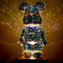 Нічник 3D Bearbrick Феєрверк KX230DX (RGB+Warm Light, від USB 5V) (22,7см)