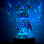 Портативний нічник 3D Bearbrick Феєрверк KX230DX-D (RGB+Warm Light) (22,2см)