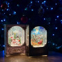 Новорічний нічник XMAS Книжка WLD-24023A-B з блискітками та музикою (від мережі, 3*АА) 19см