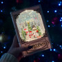 Новорічний нічник XMAS Книжка WLD-24023A-B з блискітками та музикою (від мережі, 3*АА) 19см