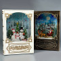 Новорічний нічник XMAS Книжка WLD-24023A-B з блискітками та музикою (від мережі, 3*АА) 19см