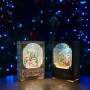 Новорічний нічник XMAS Книжка WLD-24023A-B з блискітками та музикою (від мережі, 3*АА) 19см
