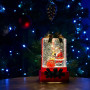 Новорічний нічник XMAS Подарунок WLD-25010A з блискітками та музикою (від мережі, 3*АAА) 18см